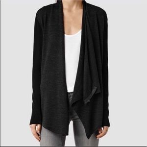 All Saints Drina Cardigan in Heathered Black